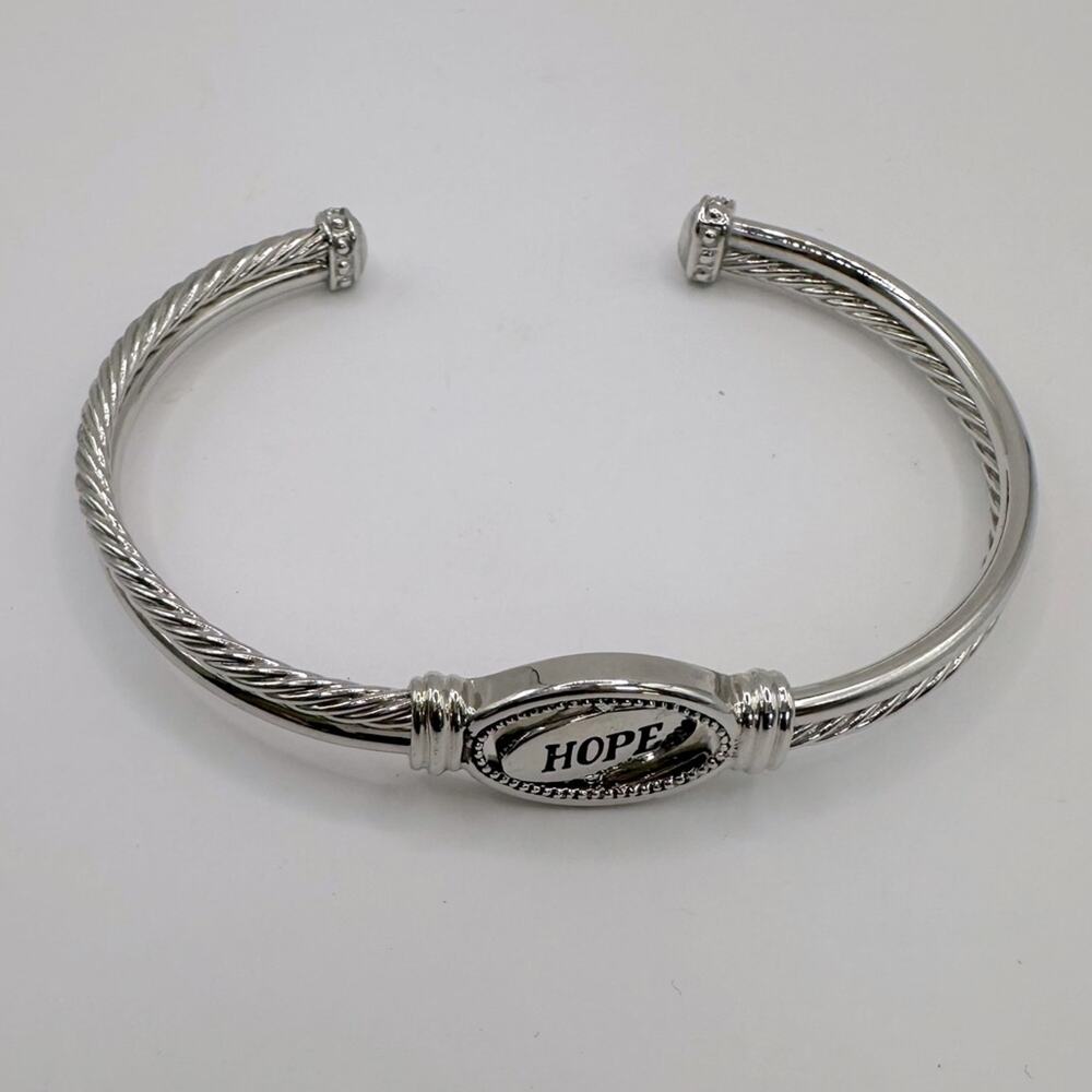 HOPE Silver tone Cuff Bracelet Coastal Cowgirl Western Southwestern Jewelry